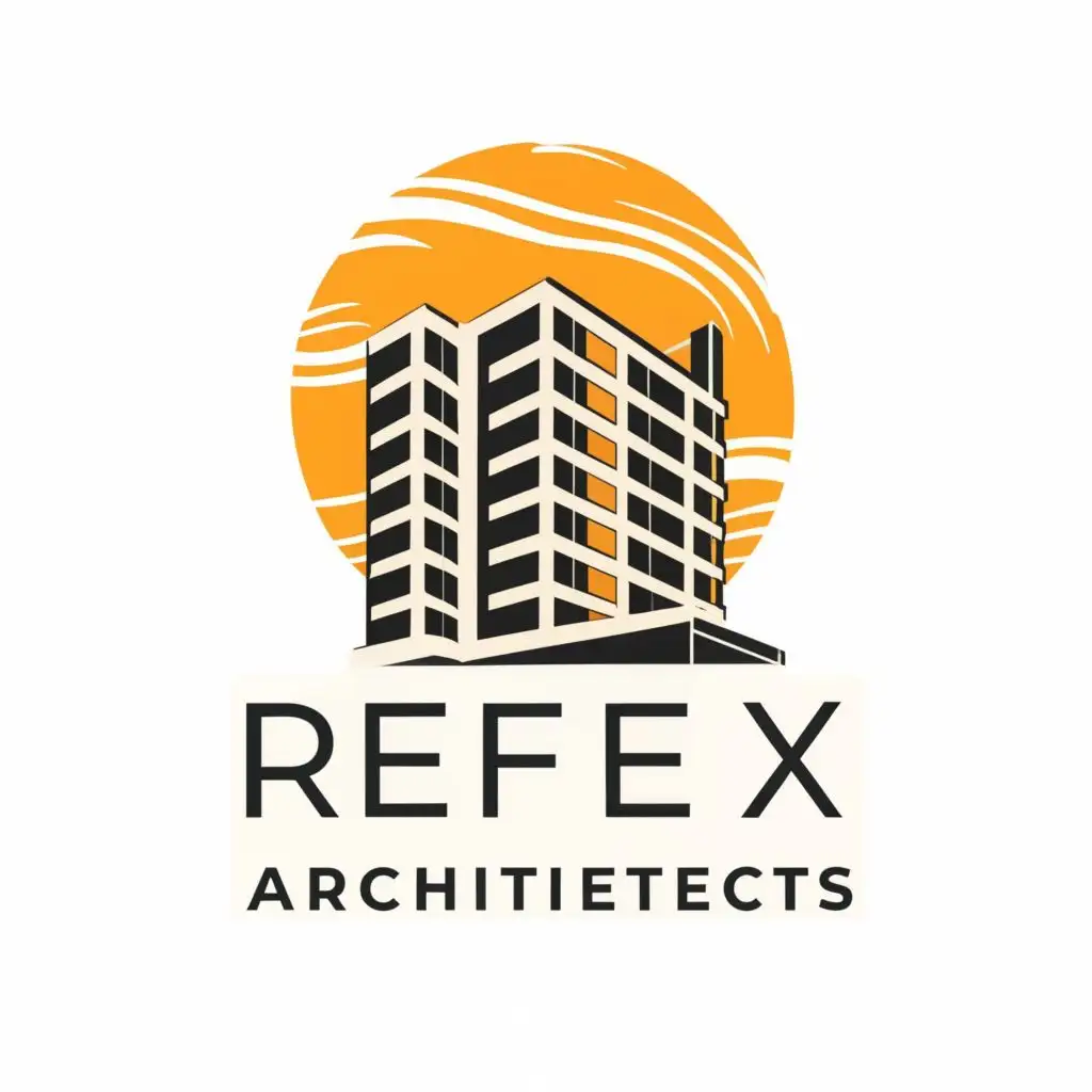 logo, building, with the text "Reflex Architects", typography, be used in Real Estate industry