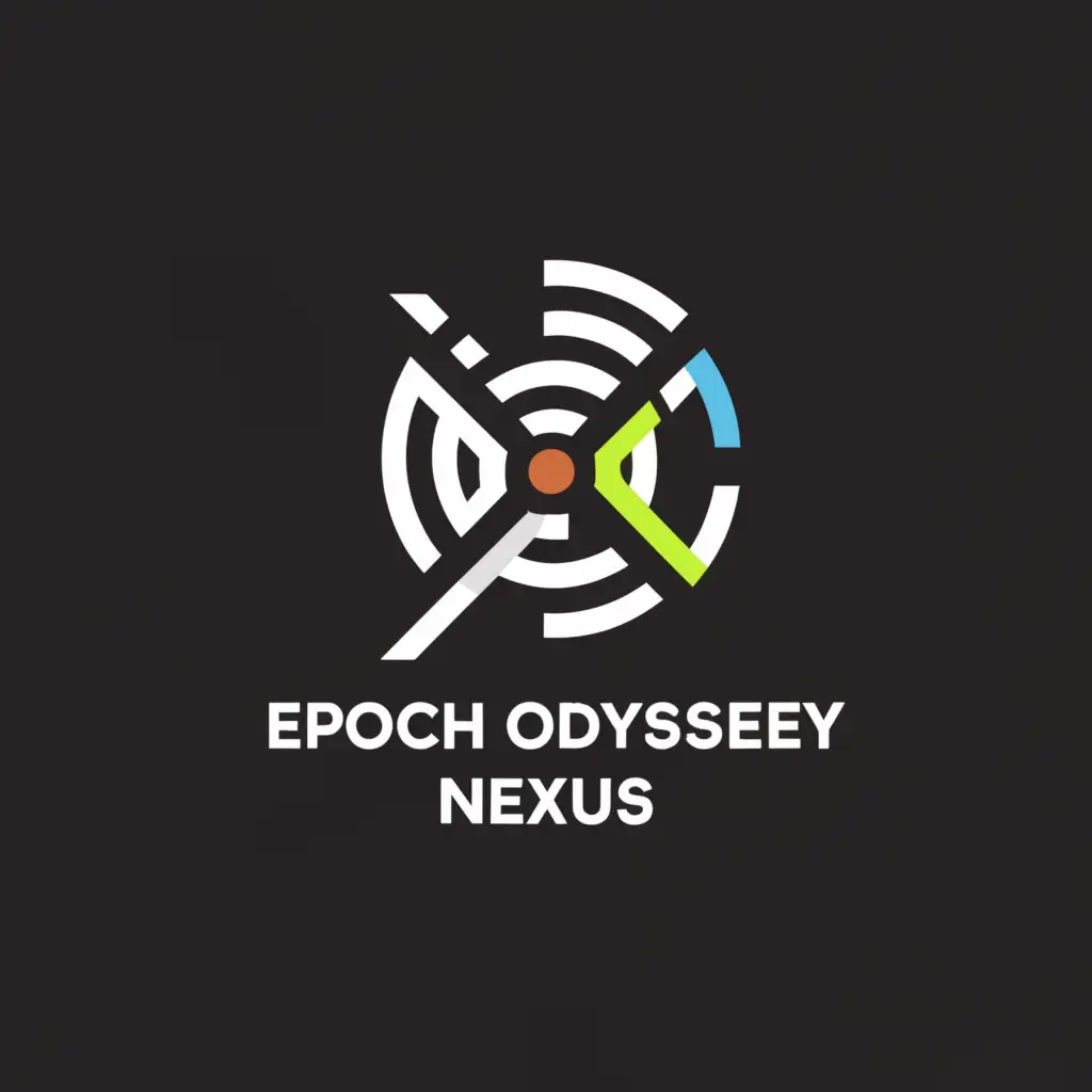 a logo design,with the text "Epoch Odyssey Nexus", main symbol:epoch,Moderate,clear background