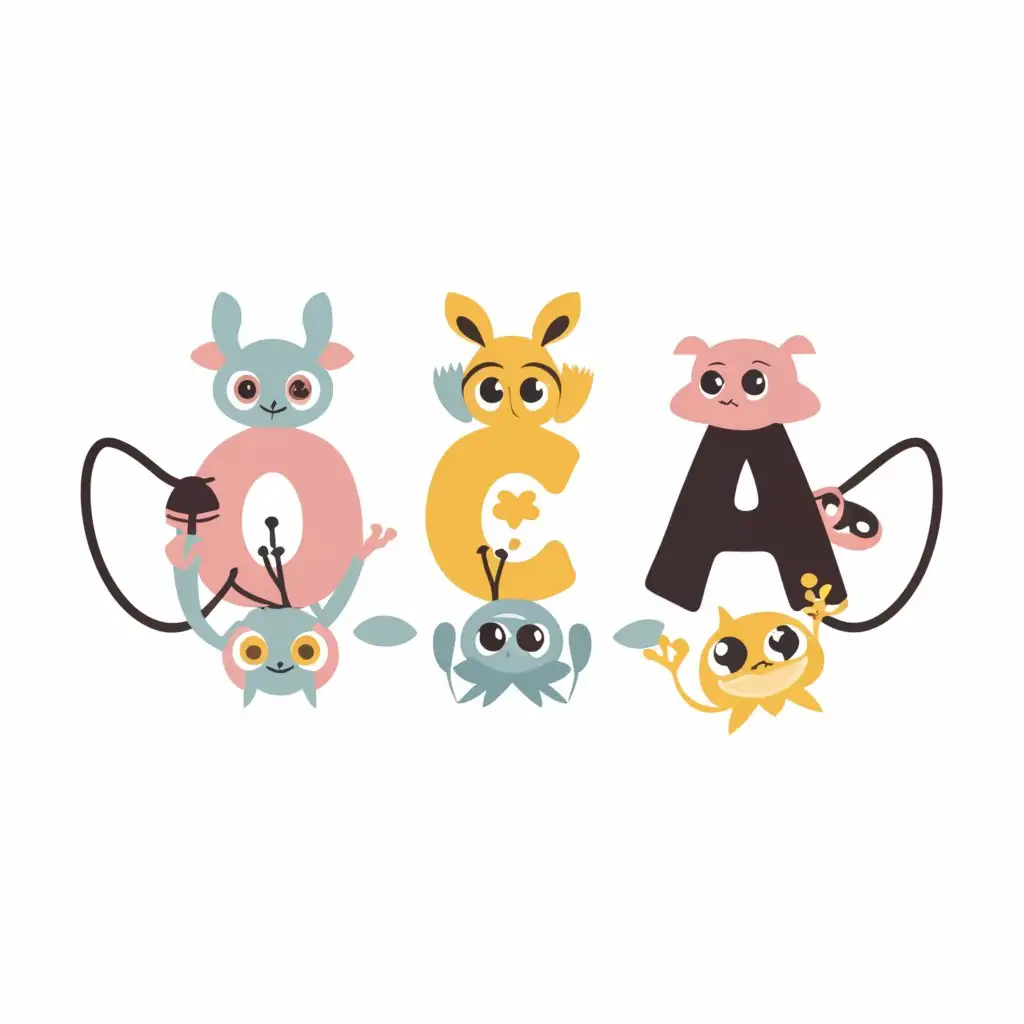 a logo design,with the text "OCA", main symbol:Cute face Mask and cuties,Moderate,clear background