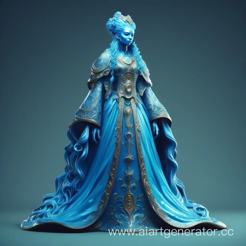 Elegant-Blue-Slime-Creature-Adorned-in-Mythical-Regalia