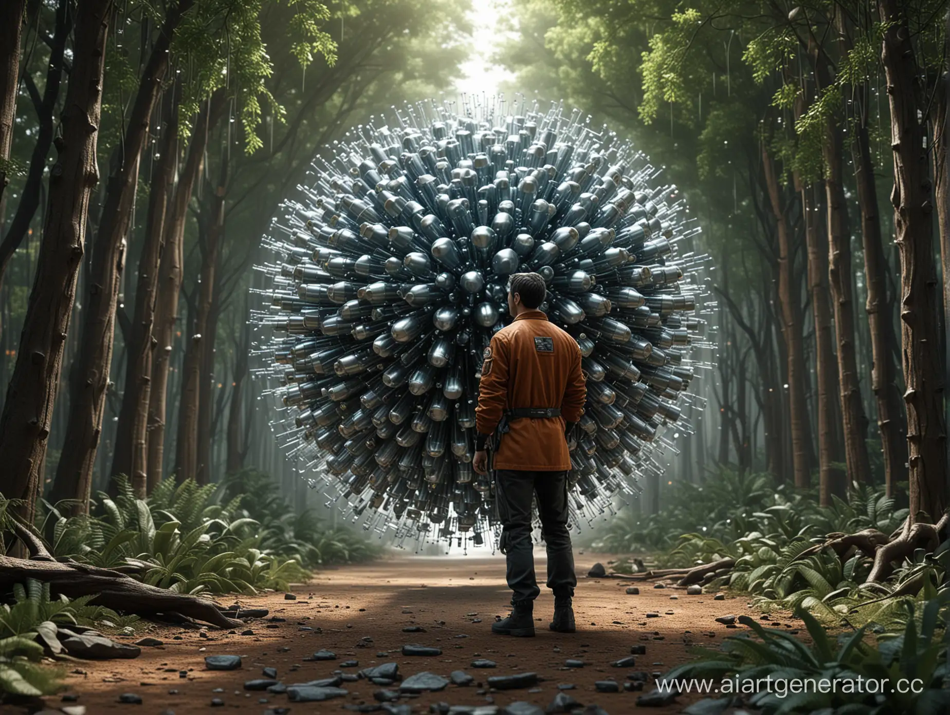 human inside a cephalon simulation exosphere in the style of the matrix surrounded by a world of fake plastic trees, gravitational beam emitter, anti-grav generator, cuastics,ultra sharp focus, award winning photograph, perfect contrast, high sharpness, depth of field, ultra detailed photography, global illumination, smooth, ultra high definition, 8k, unreal engine 5, octane render, nvidia omniverse, ultra sharp focus, award winning photograph, trending on artstation