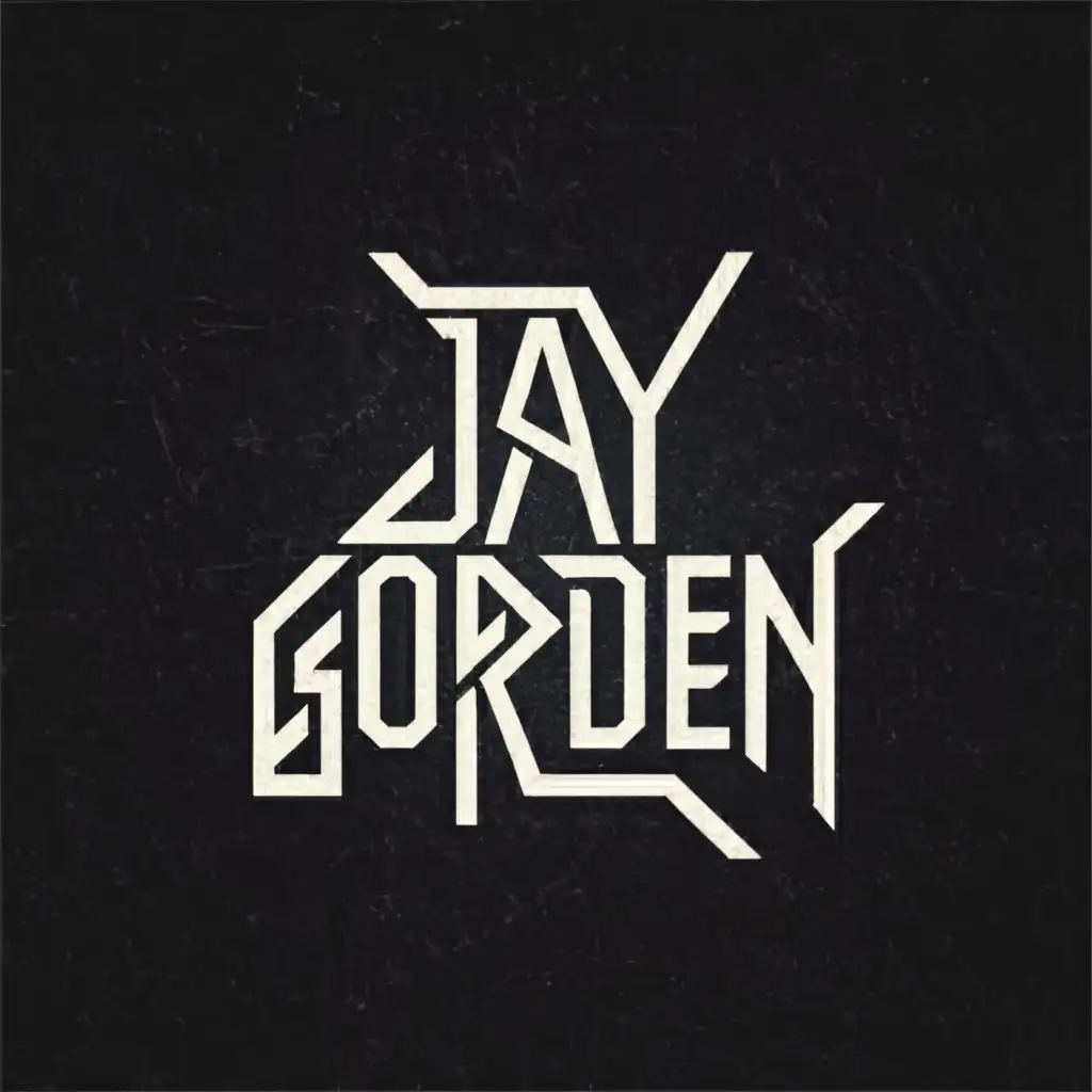 a logo design,with the text "JAY GORDEN", main symbol:geometric font, evil,Moderate,be used in Entertainment industry,clear background