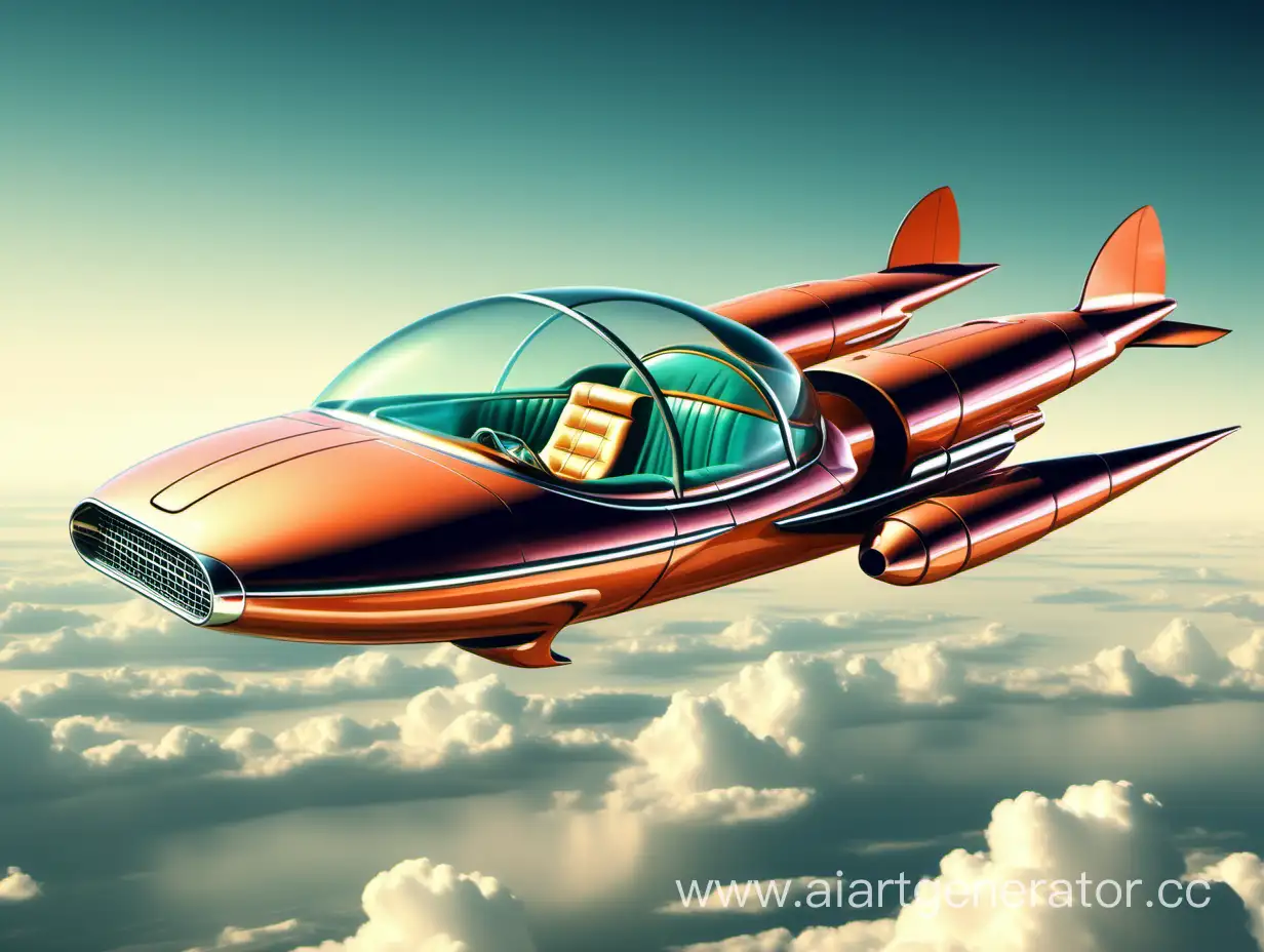 Vintage-Flying-Car-Retrofuturism-60s-Transport-Concept