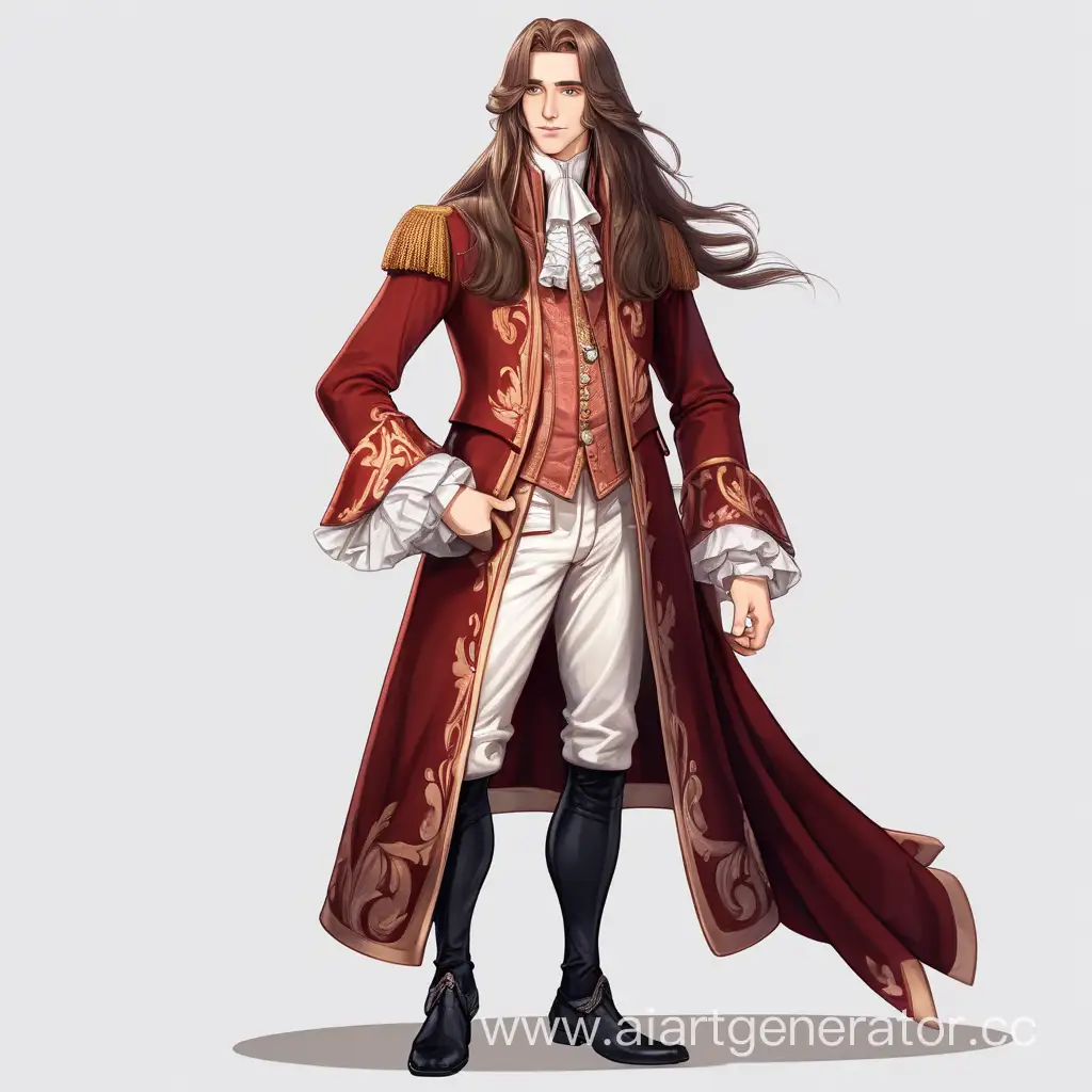 Charming-Aristocrat-with-Long-Hair-in-Full-Height-Portrait