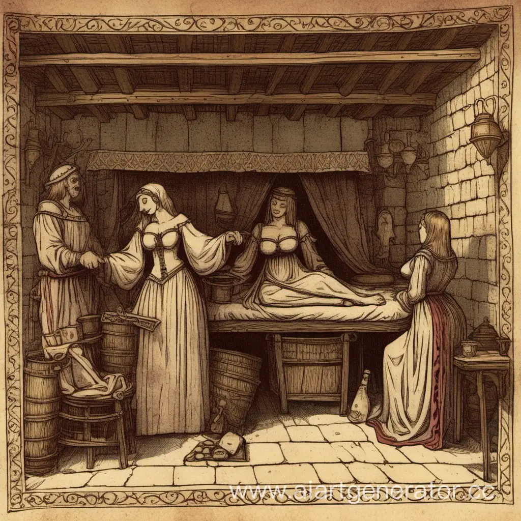 Medieval-Brothel-with-Courtesans-and-Patrons-in-Candlelit-Chambers