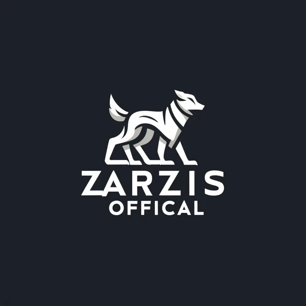 a logo design,with the text "Zarzis official", main symbol:Wolf,Moderate,clear background