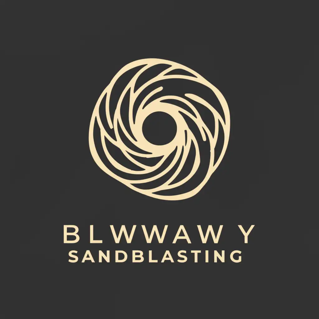 a logo design,with the text "Blownaway Sandblasting", main symbol:Art, wind,Minimalistic,be used in Construction industry,clear background
