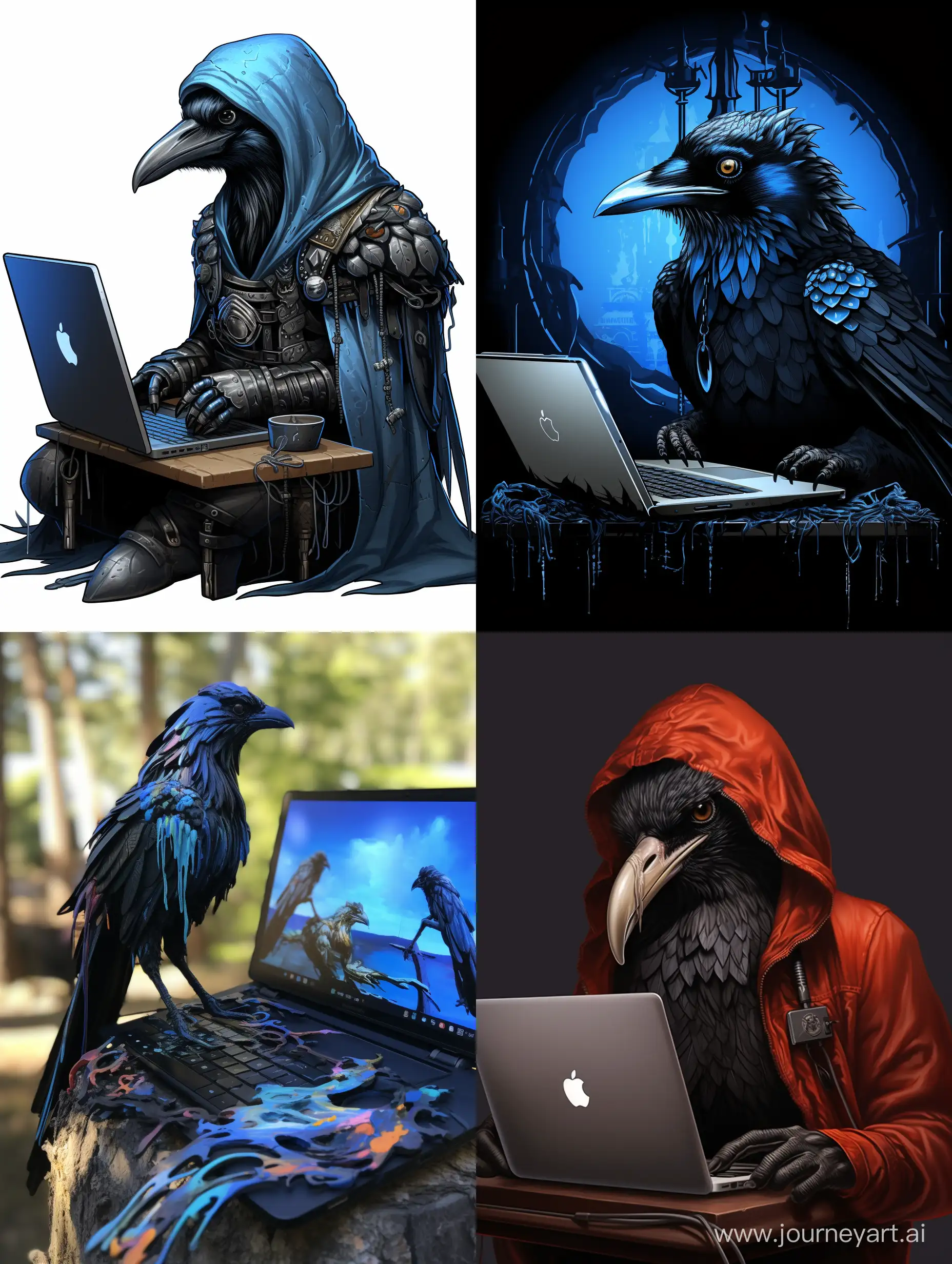 Majestic-Crow-with-Airbrush-Intricate-AllianceInspired-Artwork