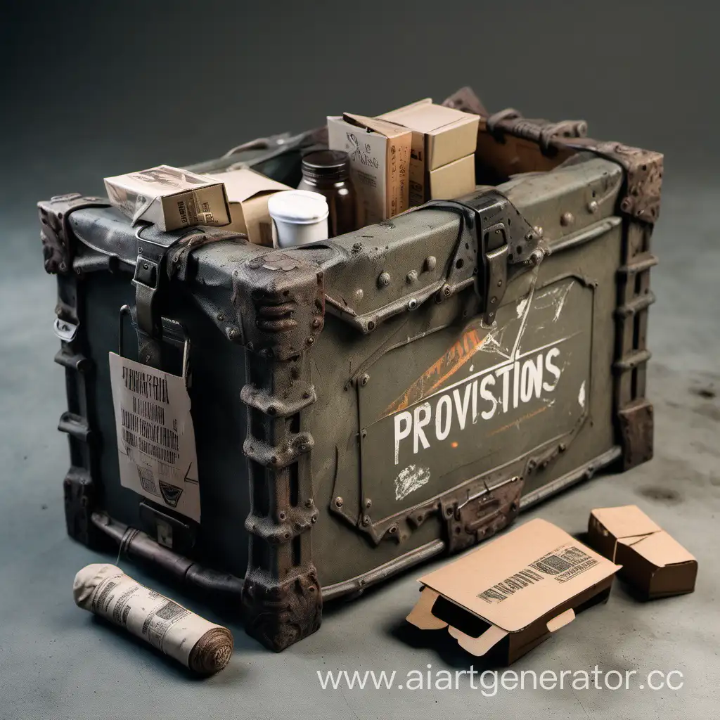 PostApocalyptic-Provisions-Abandoned-Box-in-a-Desolate-Landscape