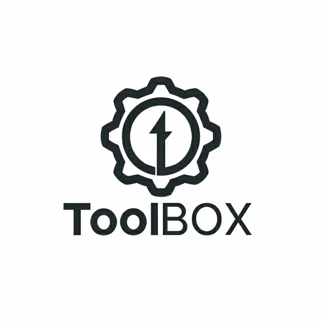 a logo design,with the text "Toolbox", main symbol:Gear,Minimalistic,be used in Technology industry,clear background