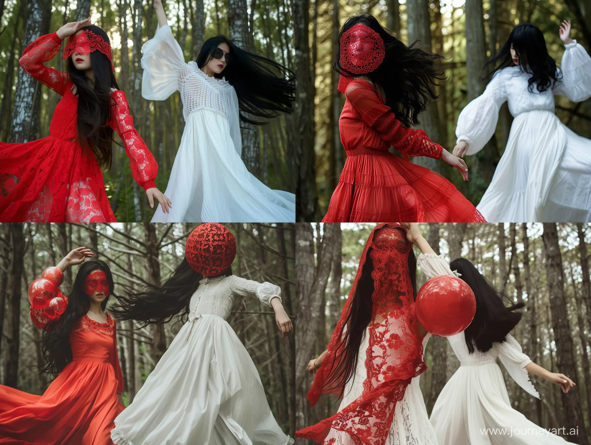 Enchanting-Forest-Dance-Graceful-Girls-in-Red-and-White-Skirts