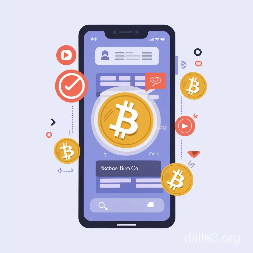 Design an engaging YouTube thumbnail for a video on avoiding price scams in cryptocurrency trading, particularly Bitcoin, through an app. Visualize a smartphone with a crypto trading app open, showing a fluctuating Bitcoin price chart. Incorporate warning symbols like exclamation marks or a magnifying glass over the word "Scam" in a prominent part of the screen. Add bold, eye-catching text that reads "Beware of BTC Scams!" Ensure the background hints at digital security, with elements like a digital matrix or lock symbols, creating a cautionary but compelling message to viewers about the importance of vigilance in crypto transactions.