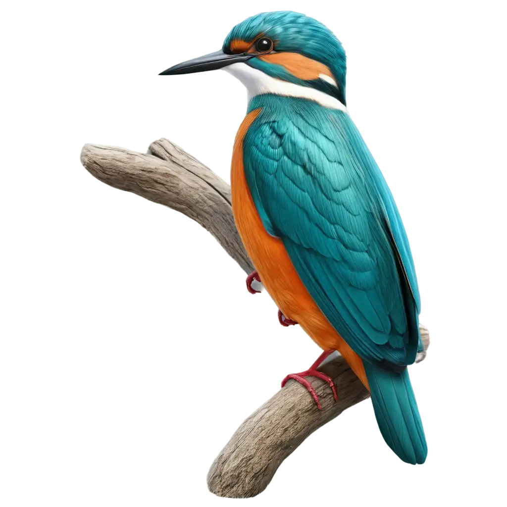 3d colorful kingfisher design