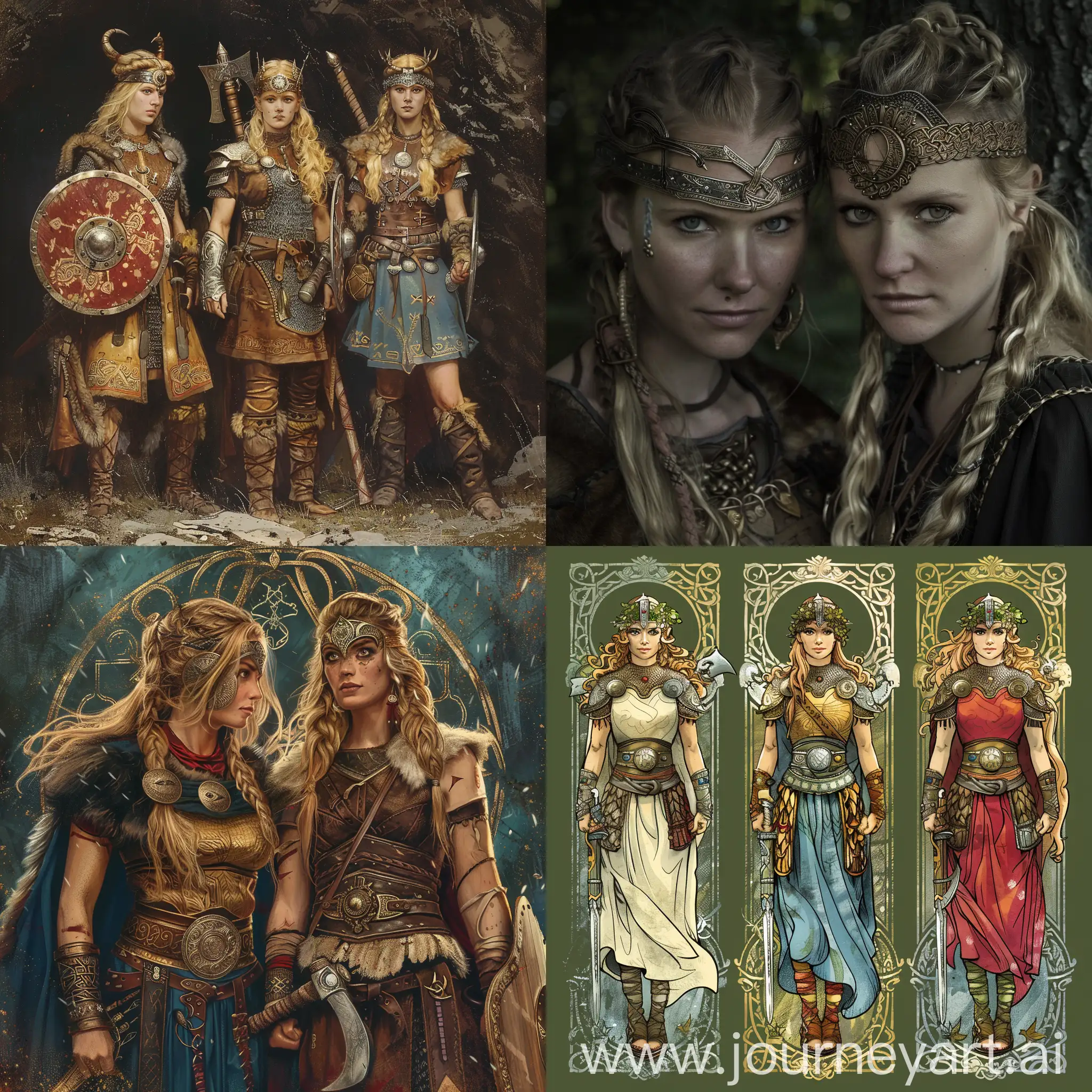 Majestic-Viking-Goddesses-in-Square-Aspect-Ratio-Art