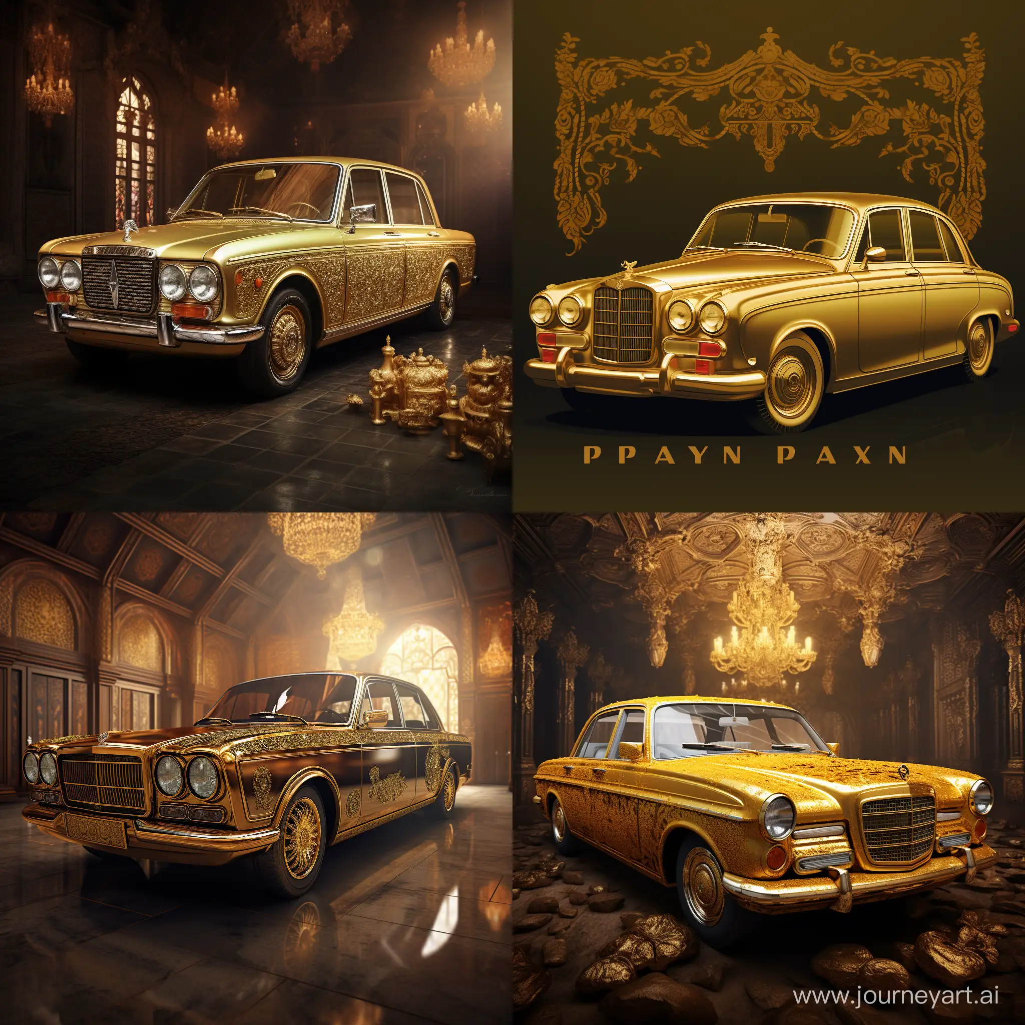 Vintage-Golden-Paykan-Car-Photograph-in-11-Aspect-Ratio-47349
