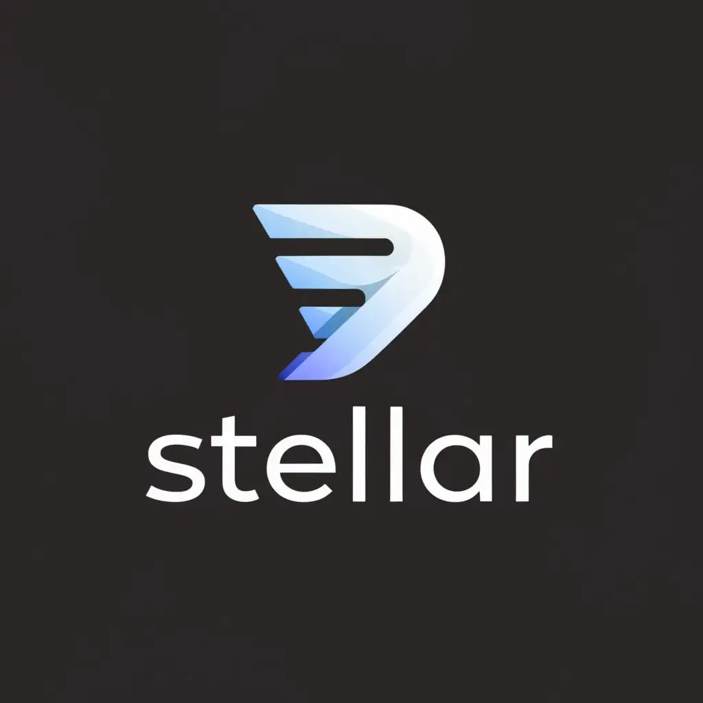 a logo design,with the text "stellar", main symbol:victory,Minimalistic,be used in Finance industry,clear background