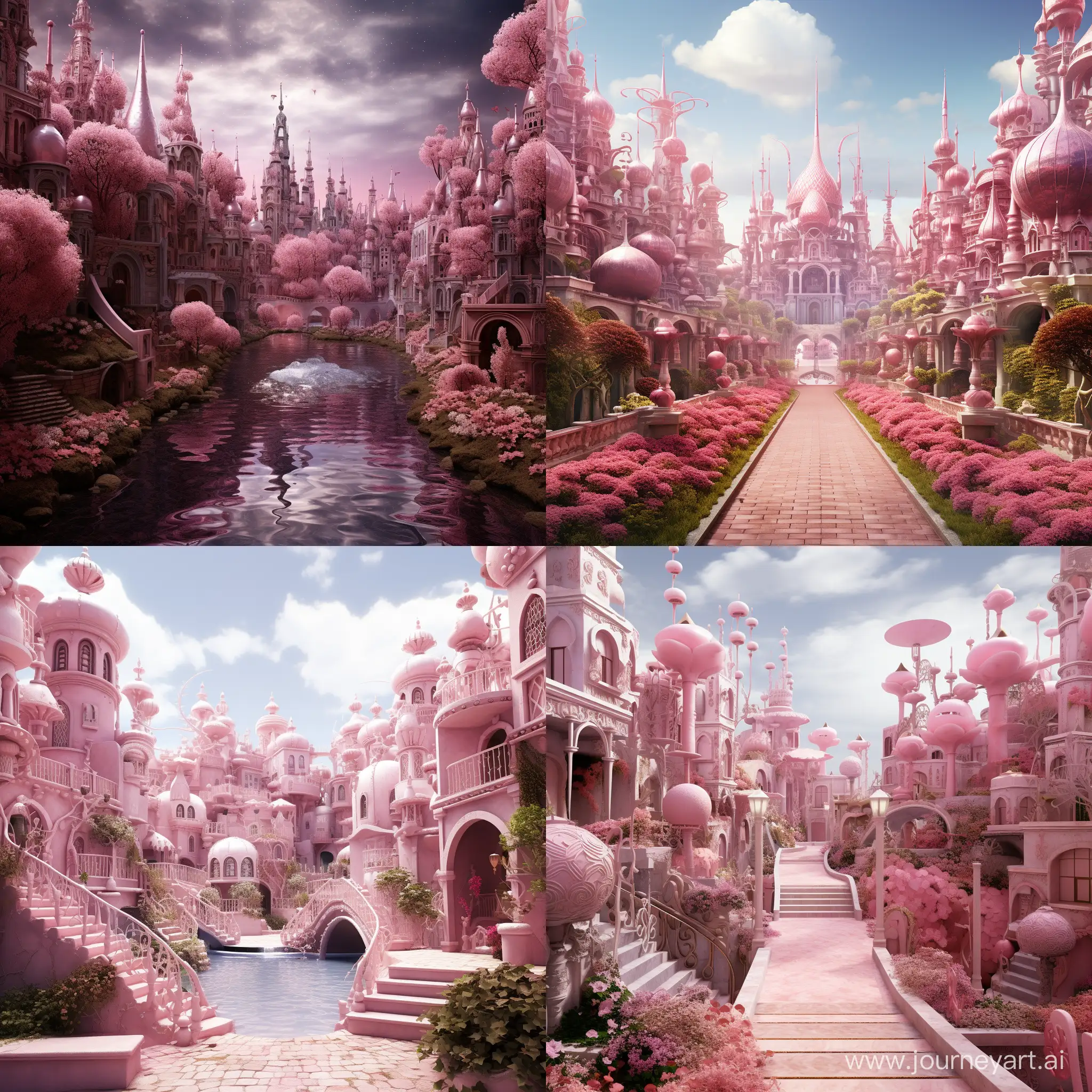 Enchanting-Fairytale-Pink-Cityscape
