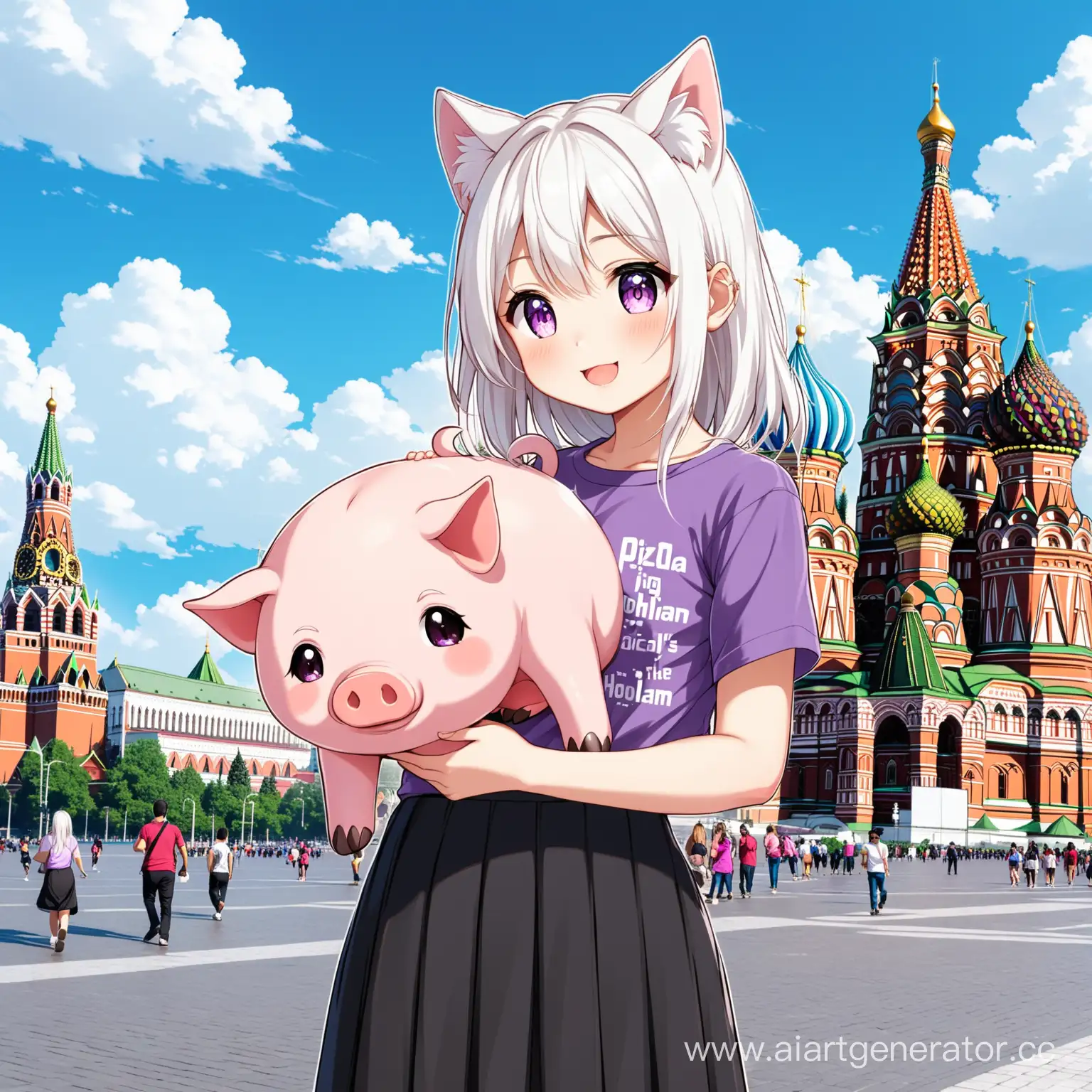 Girl-with-Cat-Ears-Holding-a-Pig-with-St-Basils-Cathedral-Background
