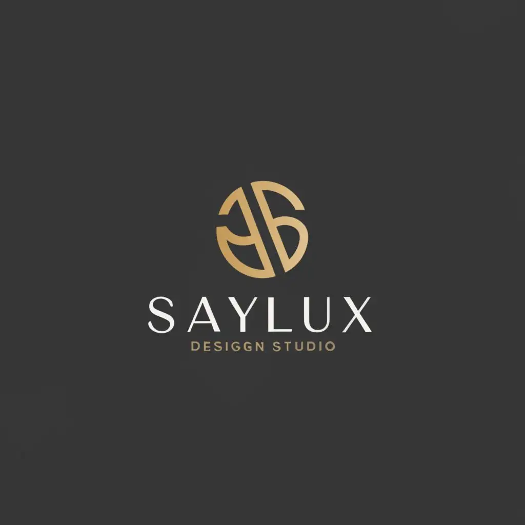 a logo design,with the text "seylux interior design studio  ", main symbol:Logo Design Prompt:

Brand Name: Saylux

Design Brief:
Create a professional logo for Saylux, an esteemed interior design brand, utilizing the golden ratio for optimal aesthetic appeal. Develop a sleek and elegant logo that embodies Saylux's commitment to sophistication and innovation in interior design. Craft a unique and memorable design that exudes luxury and professionalism, ensuring easy recognition and versatility across various applications. Incorporate elements inspired by the golden ratio into the layout and proportions of the logo, emphasizing harmony and balance in the design. Consider incorporating abstract shapes, geometric patterns, or architectural elements to represent Saylux's expertise in interior design. Opt for a clean and modern font style for the brand name "Saylux," complementing the overall aesthetic and brand identity. The logo should feature a clear background for seamless integration into different contexts.

Color Palette:
Utilize a minimalist color palette featuring shades of black, white, and subtle grays, enhanced by golden accents to convey elegance and sophistication. Emphasize simplicity and refinement to create a timeless aesthetic that resonates with Saylux's brand identity.

Additional Notes:

Ensure the logo design is scalable to maintain clarity and legibility across different sizes and formats.
Prioritize harmony and balance in the design to maximize the impact of the golden ratio.
Strive for a unique and distinctive logo that captures Saylux's brand identity and values while resonating with its target audience.
Emphasize professionalism and creativity to convey Saylux's dedication to delivering exceptional interior design solutions.
,Minimalistic,be used in Construction industry,clear background