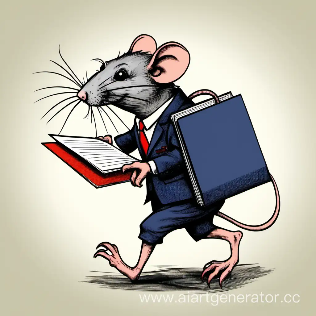 Busy-Rat-Transporting-Important-Documents