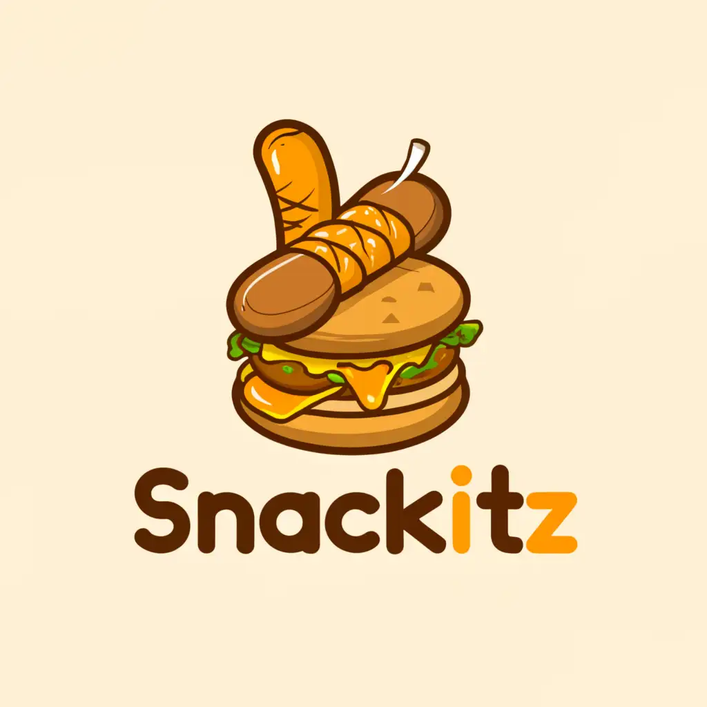LOGO-Design-For-Snackitz-Warm-and-Inviting-with-Sausage-and-Sandwich-Icons
