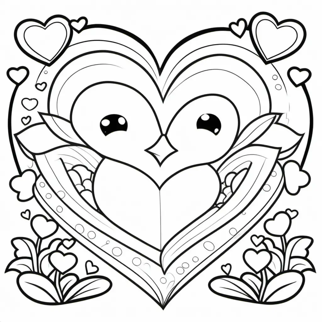 Valentines Day Cartoon Coloring Book for Kids AR 911