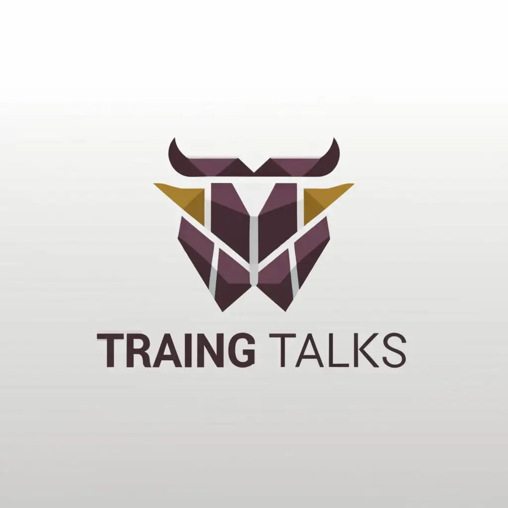 a logo design,with the text "Trading Talks", main symbol:bull,Moderate,be used in Finance industry,clear background