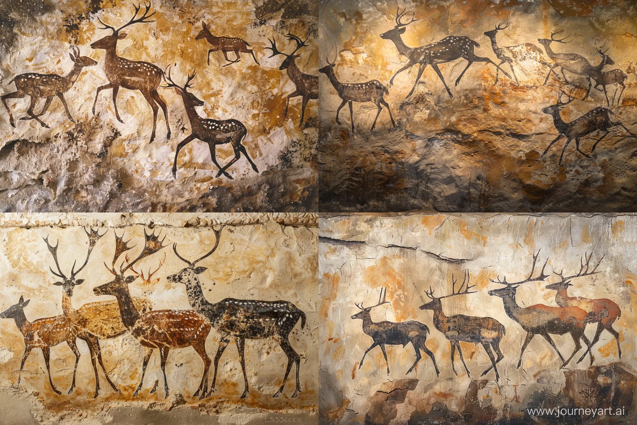 Prehistoric-Cave-Art-Majestic-Deer-in-Lascaux-Cave