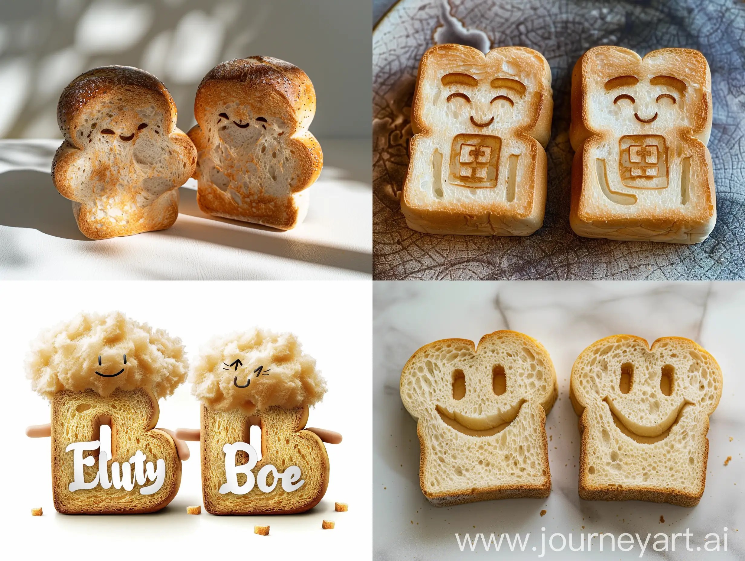 Fluffy-Bread-Character-Portraits-Two-Figures-with-Fluffy-Bread-Strokes