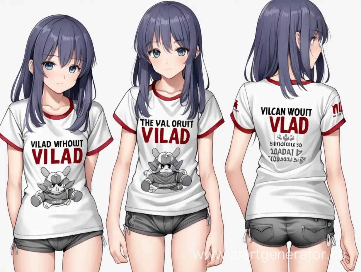 Playful-Anime-Girl-in-VladInscribed-TShirt-Whimsical-and-Carefree-Character-Art