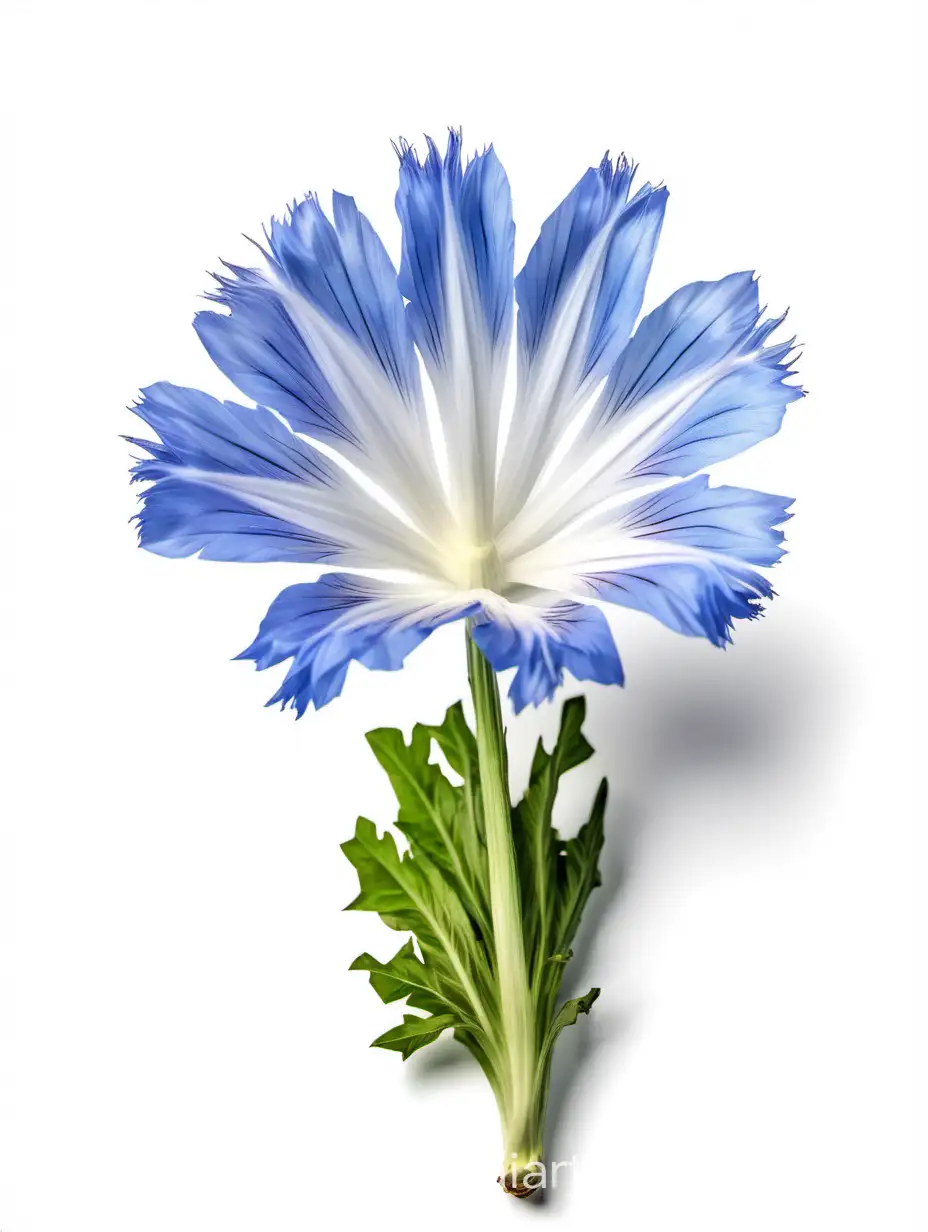 Elegant-Chicory-Blossom-Blooms-on-Crisp-White-Canvas