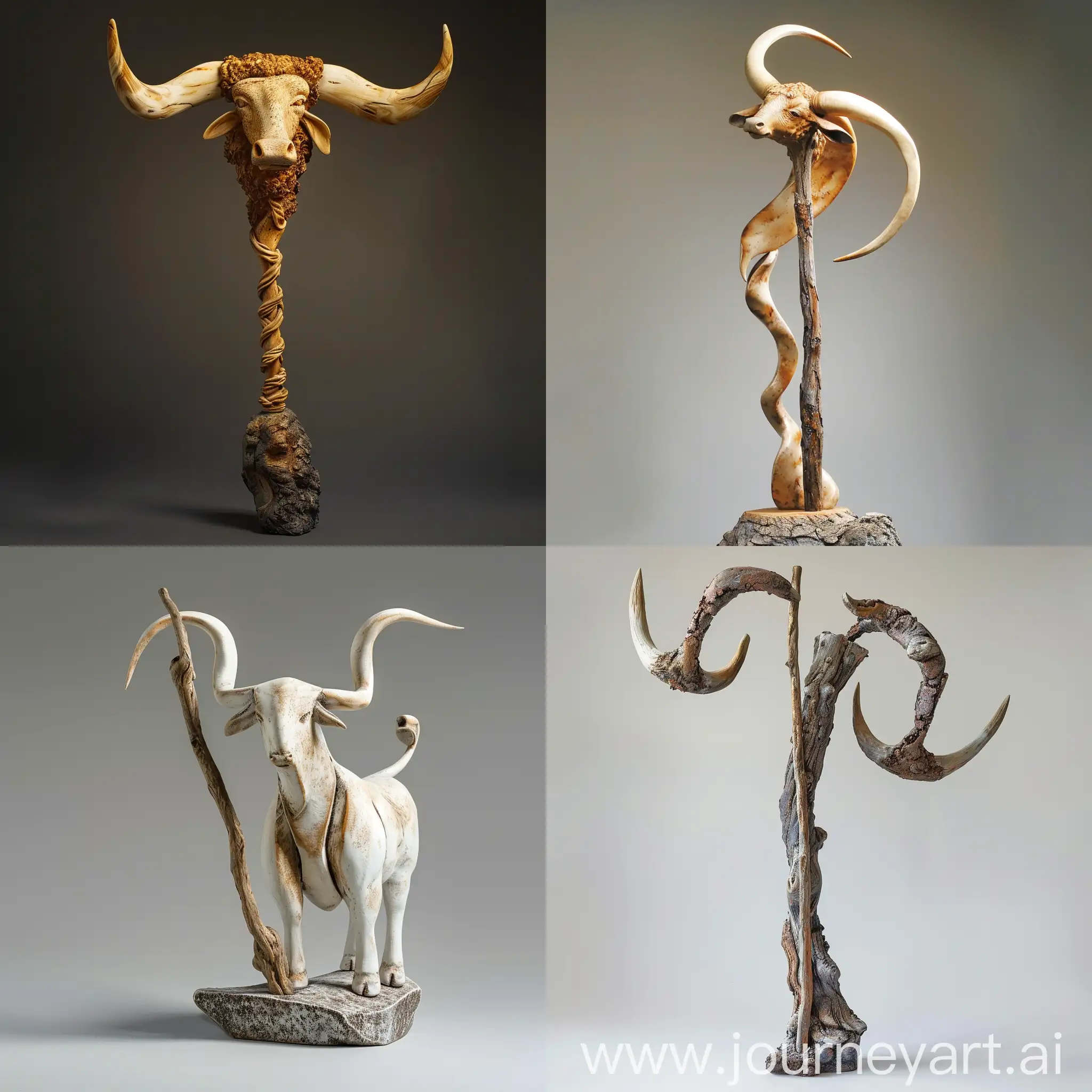 Sculpture-of-Shepherds-Staff-and-Bull-Horns-Symbolizing-Faith