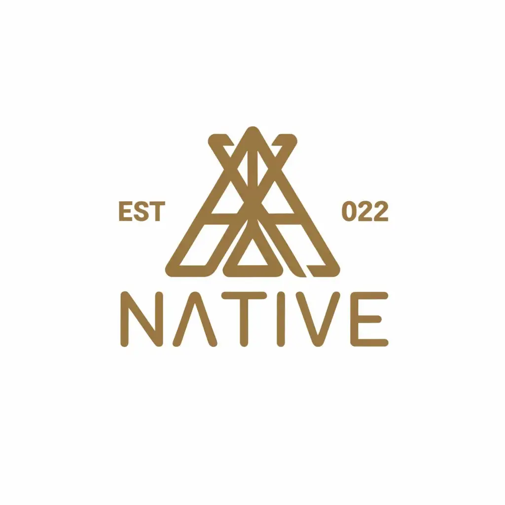 a logo design,with the text "Native", main symbol:Teepee,Moderate,be used in Retail industry,clear background