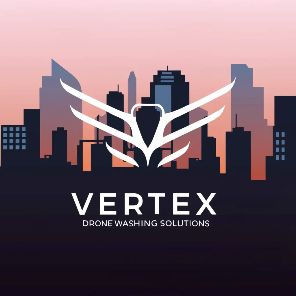 LOGO-Design-For-Vertex-Drone-Washing-Solutions-Innovative-Drone-and-Building-Fusion