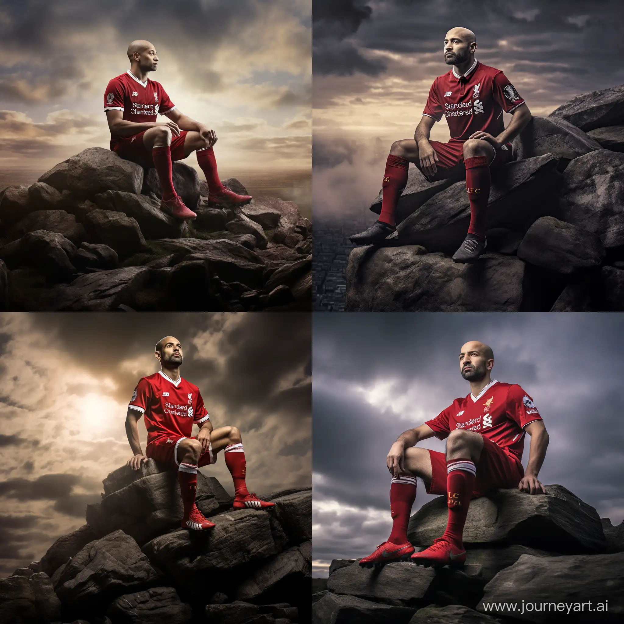 Muhammed-Salah-Majestic-Liverpool-FC-King-atop-Rugged-Rock-Formation