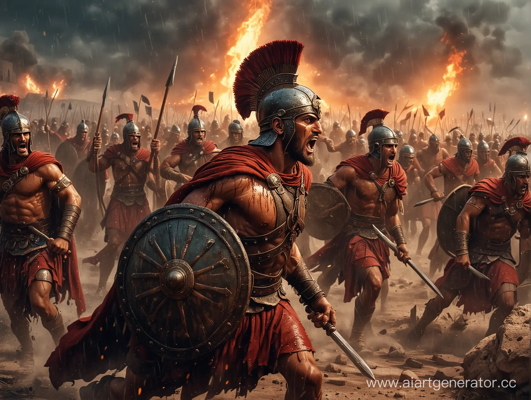 Epic-Battle-War-of-Rome-and-Carthage-with-Warriors-Fire-and-Intense-Conflict