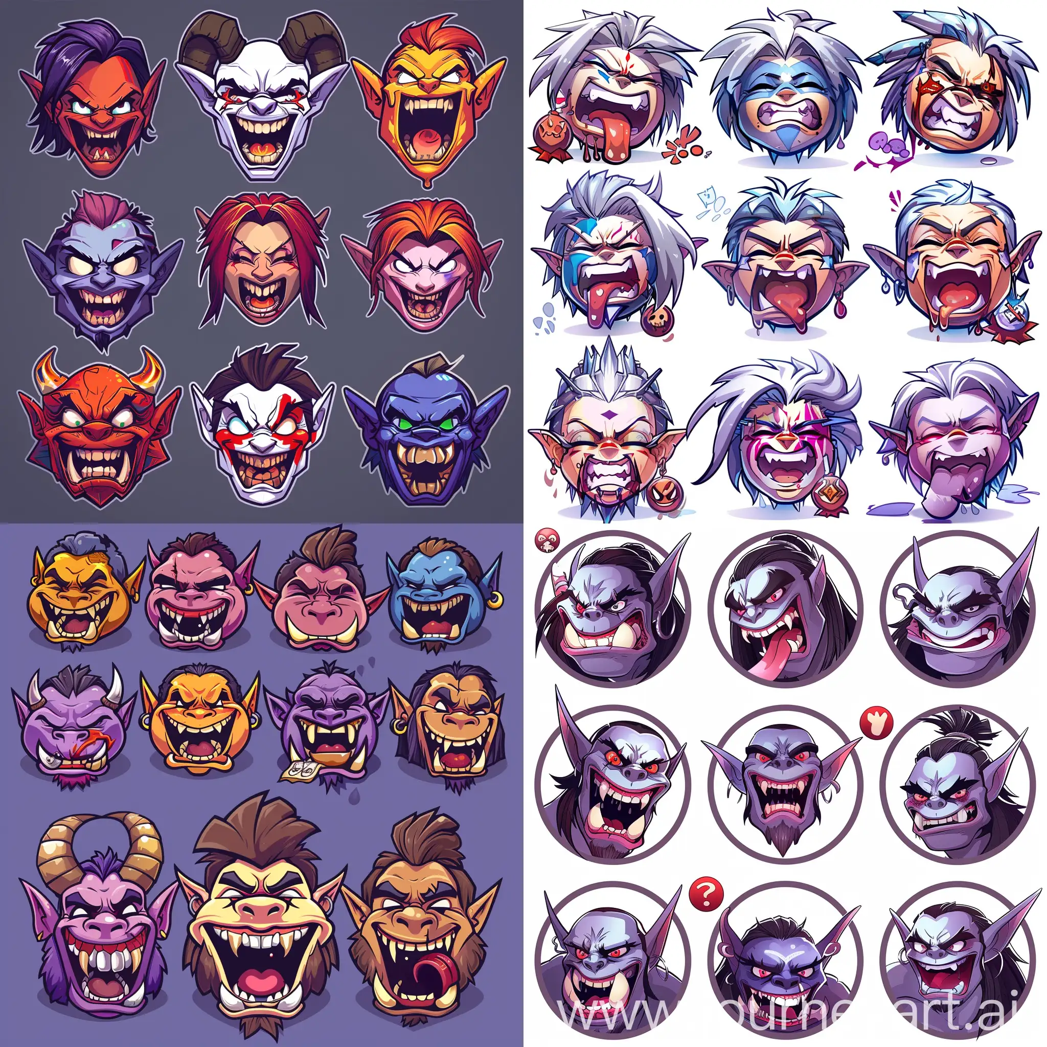 Voljin-from-World-of-Warcraft-with-Twitch-Emoji-Expressions-in-Anime-Style