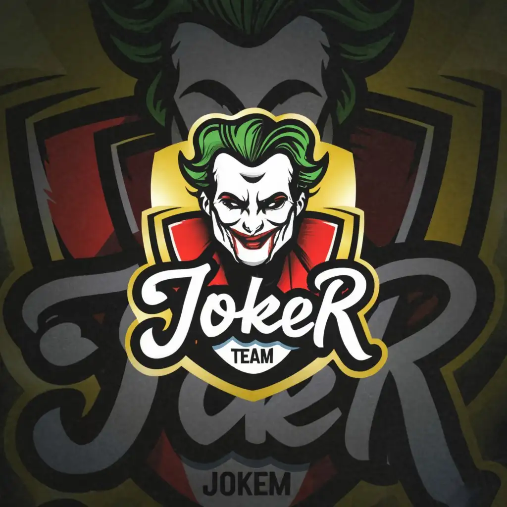 a logo design,with the text "Team Joker🃏", main symbol:Joker,Moderate,clear background