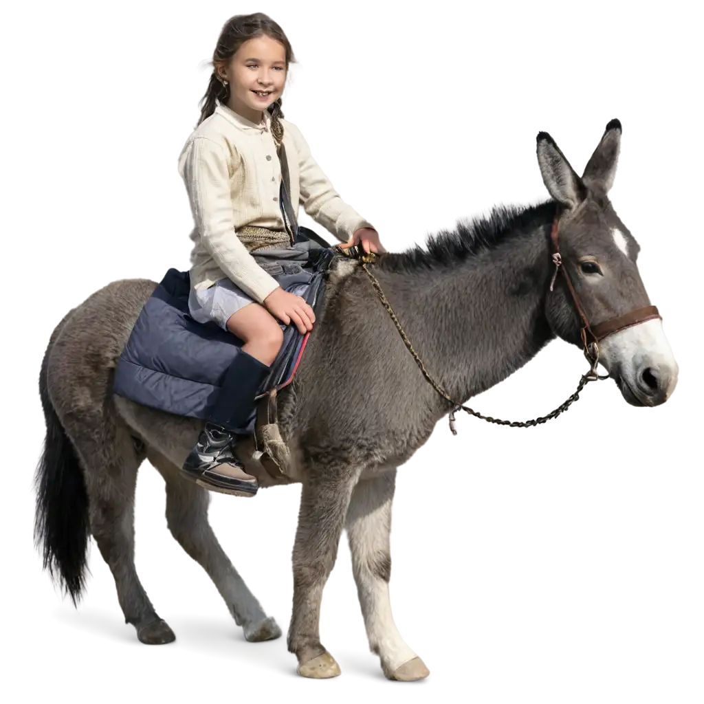 Vibrant-PNG-Illustration-A-Girl-Riding-a-Donkey-Through-Countryside-Trails
