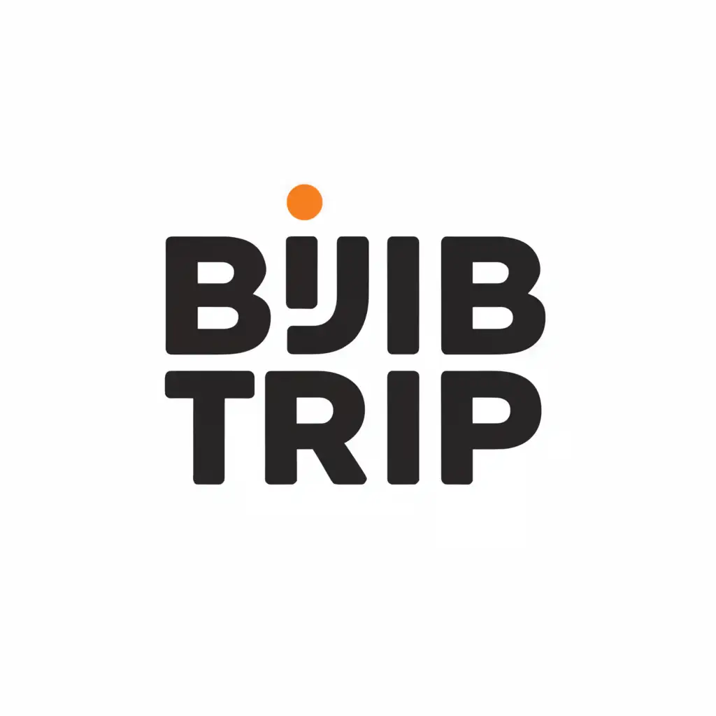 a logo design,with the text "BijiB TRIP", main symbol:Trip Not using pockets when traveling,Minimalistic,be used in Travel industry,clear background