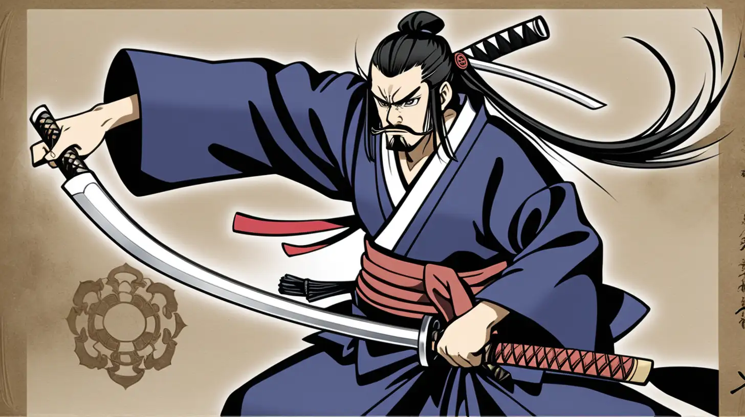 Aizu Domain Samurai Leader in Byakkotai Uniform with Calm Expression