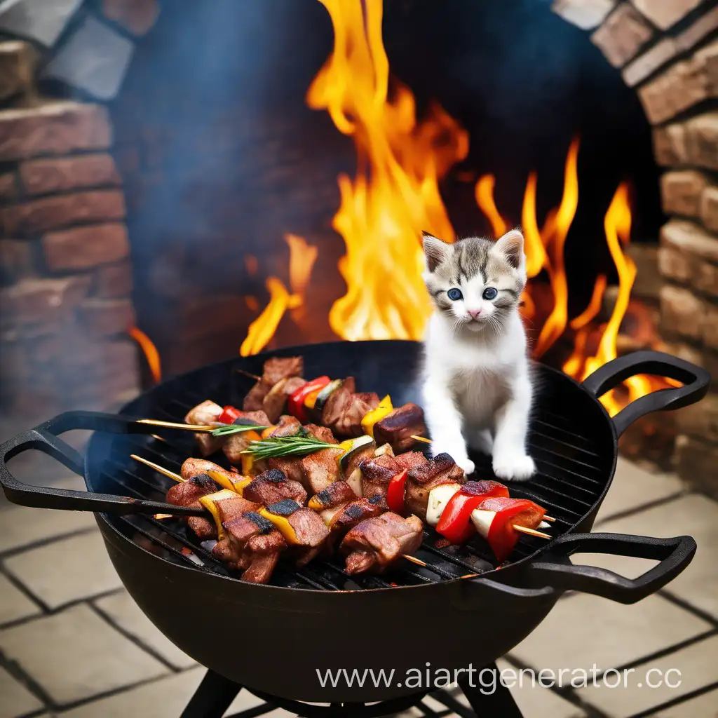 Adorable-Kitten-Grilling-Shashlik-on-March-8
