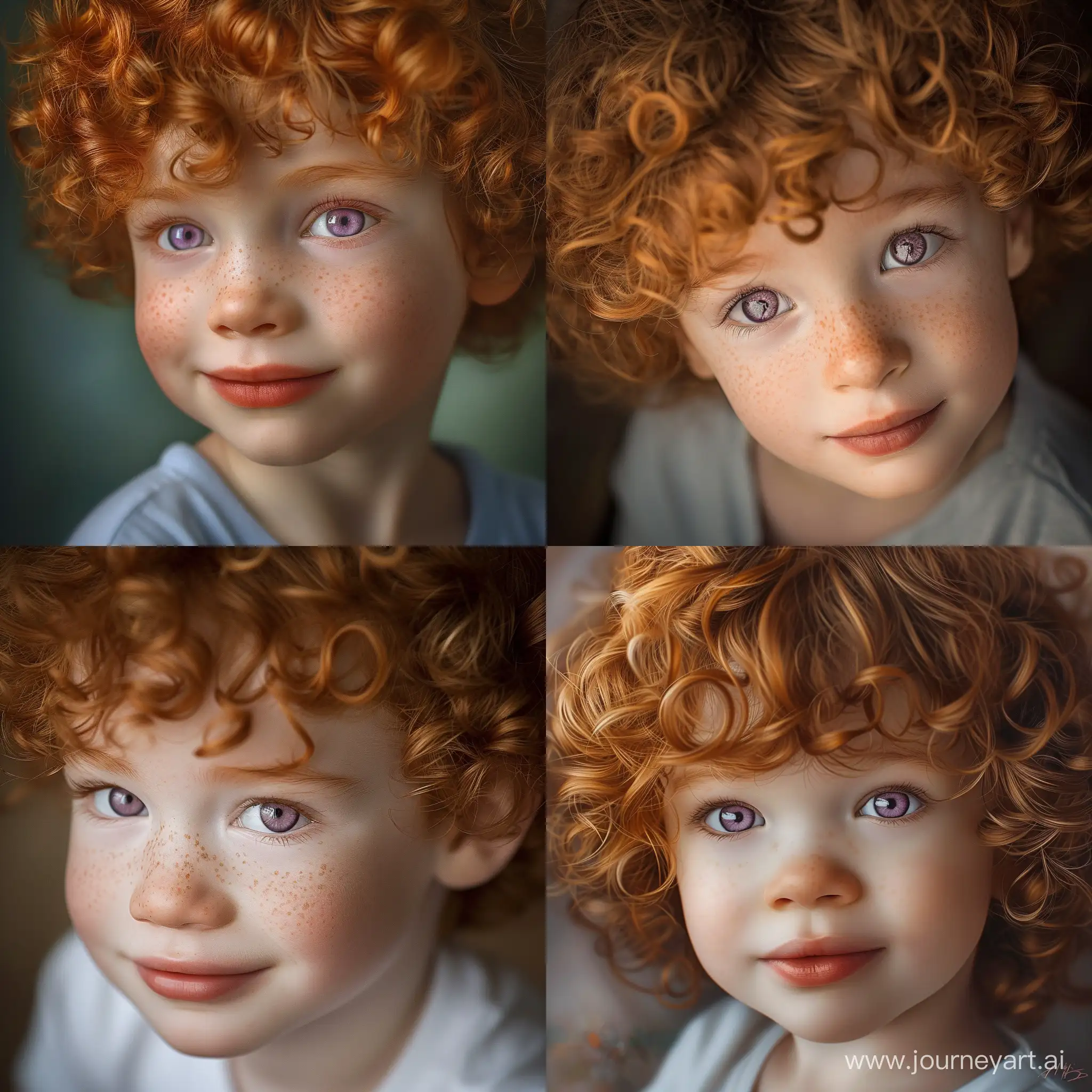 Adorable-5YearOld-Prince-with-Violet-Eyes-and-Curly-Russet-Hair