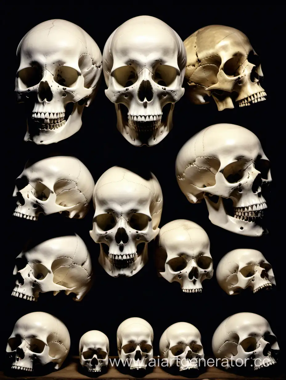 skulls of different sizes