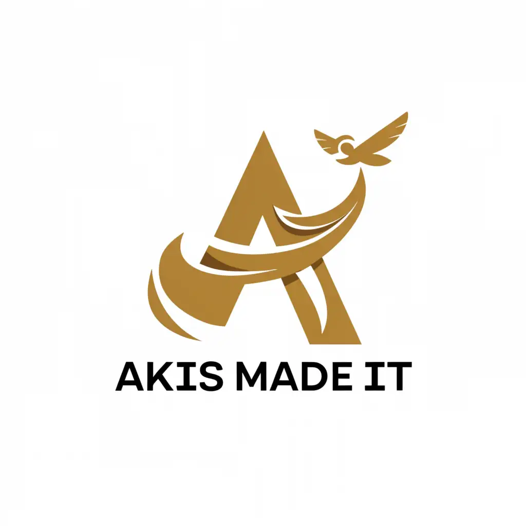 a logo design,with the text "Akis Made It", main symbol:A,Moderate,be used in Religious industry,clear background