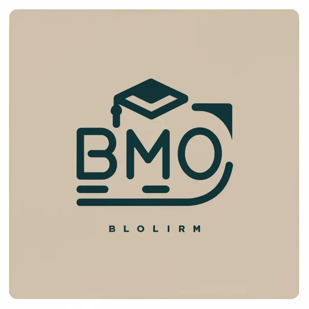 a logo design,with the text "bmo", main symbol:bmo,Minimalistic,be used in Education industry,clear background