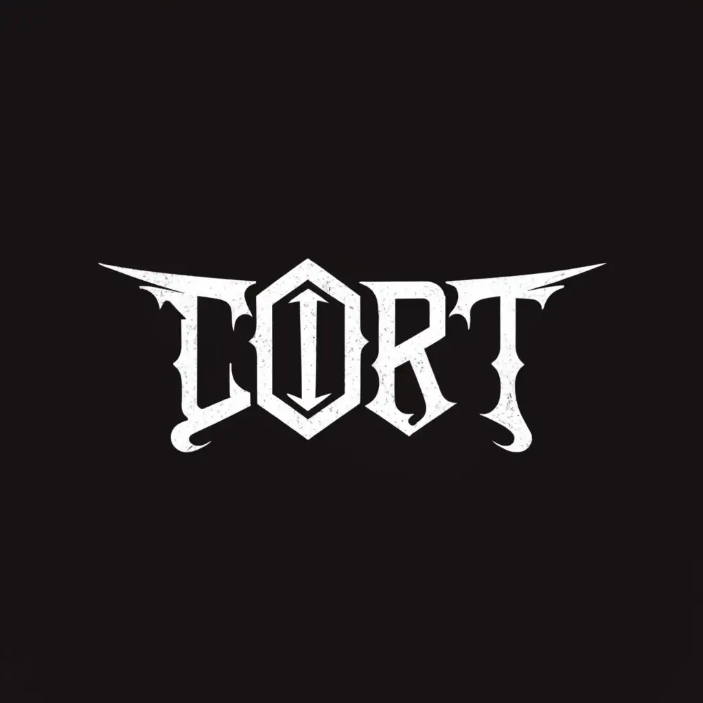 a logo design,with the text "C0rt", main symbol:No icon , just a typography with font DEATH METAL FONT , minimalist with complexity,complex,clear background