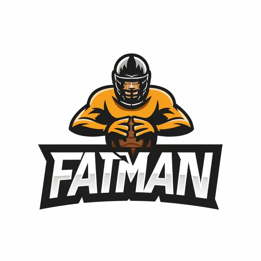 LOGO-Design-for-FATMAN-Powerful-Football-Player-Symbol-in-Sports-Fitness-Industry-with-Clear-Background