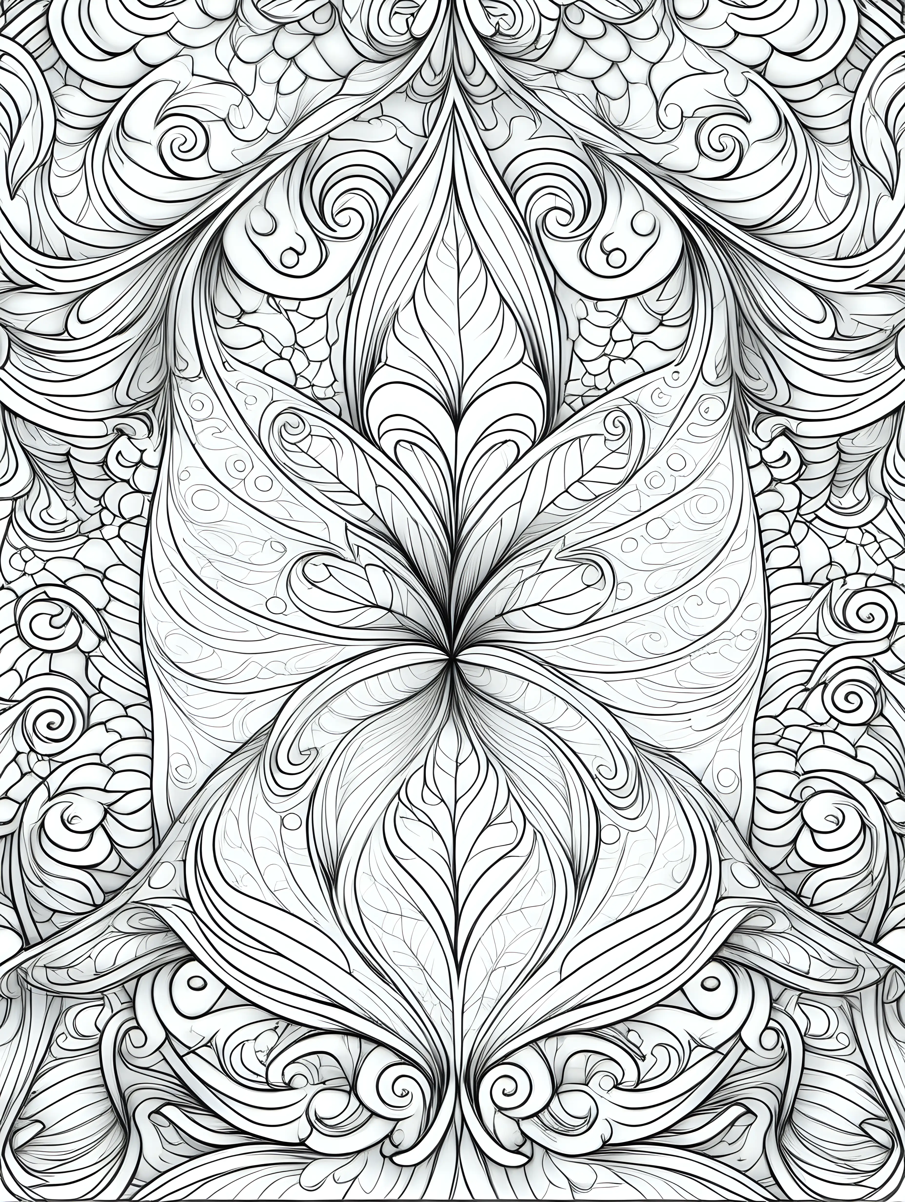 create a seamless magical pattern outline on a white clear background for a adult coloring book