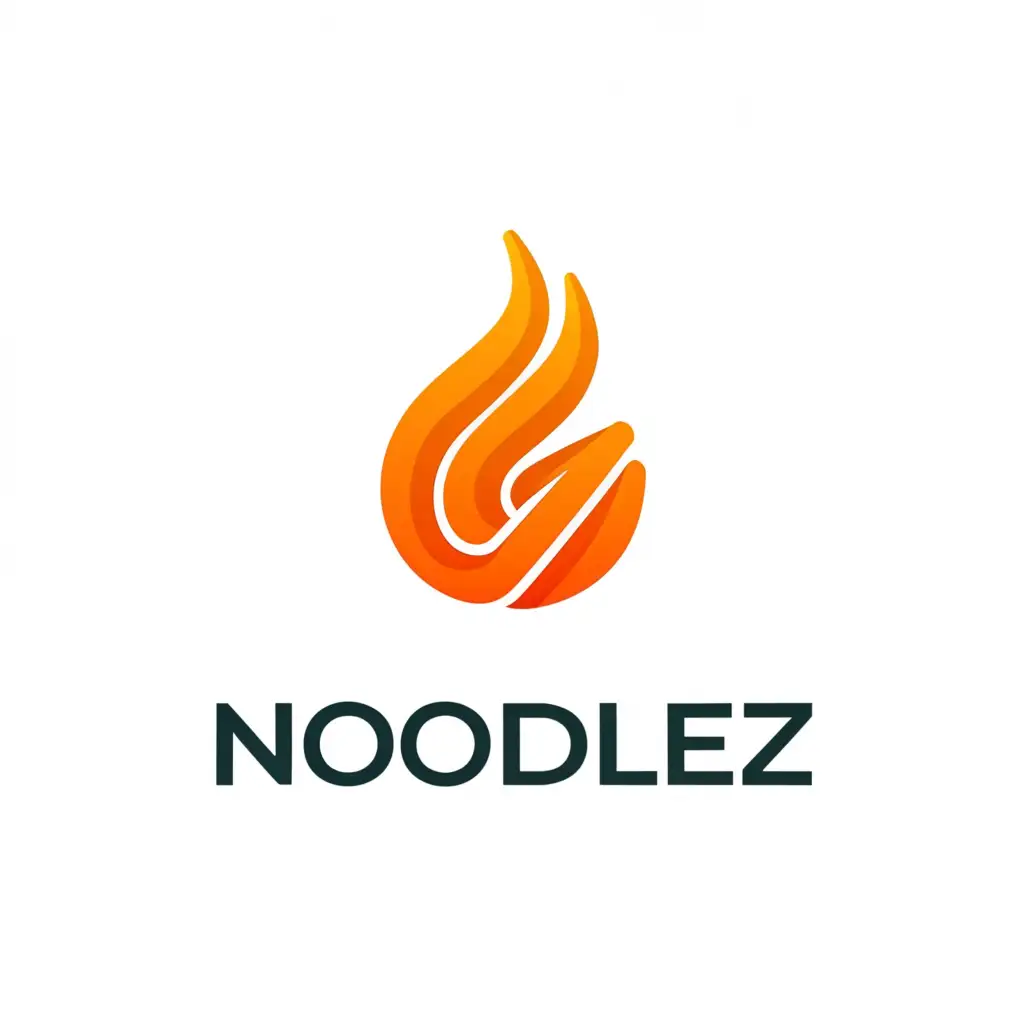 a logo design,with the text "noodlez", main symbol:flame,Minimalistic,be used in Restaurant industry,clear background